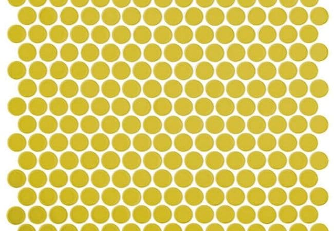 Daltile Retro Rounds Daffodil Yellow, Daltile
