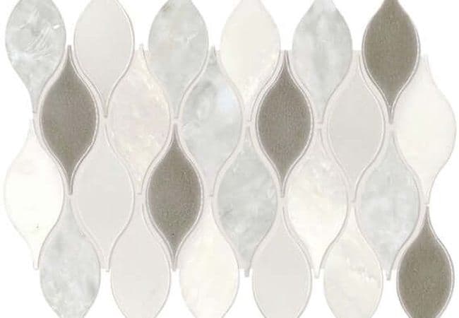 Daltile Decorative Accents Lumia Leaf White D, Daltile