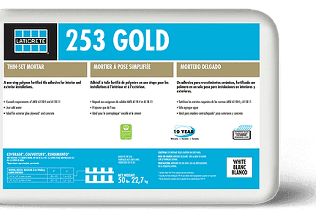 Laticrete 253 Gold Thin set Mortar 50 lb bag Grey, Laticrete