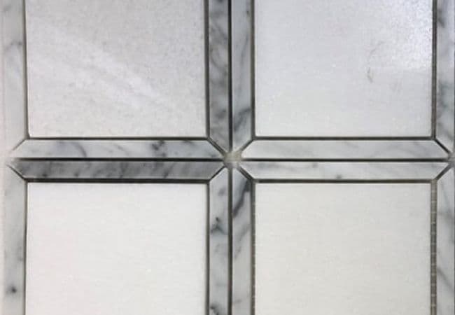 MDR Marble Mosaic Big Squares Thassos — MDR Stone