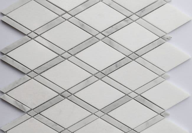 MDR Marble Mosaic Lattice Thassos — MDR Stone