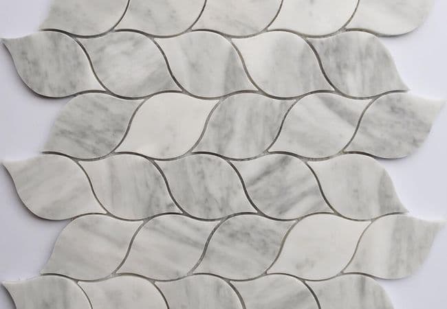 MDR Marble Mosaic Leaf Bianco Carrara — MDR Stone