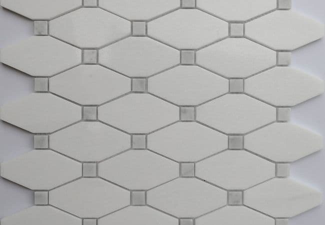 MDR Marble Mosaic Long Octagon Thassos, MDR Stone