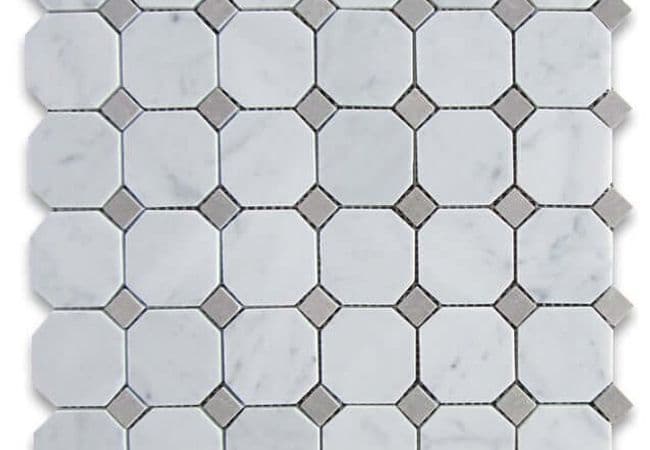 MDR Marble Mosaic Octagon Bianco Carrara — MDR Stone