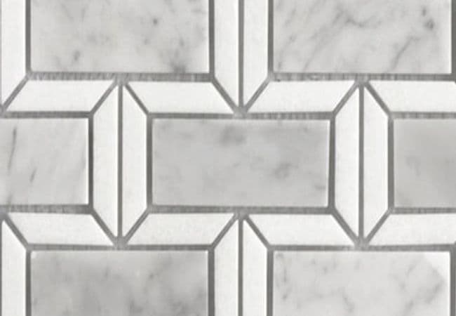 MDR Marble Mosaic Rectangle Bianco Carrara, MDR Stone