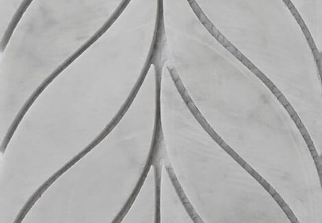 MDR Marble Mosaic Wide Leaf Bianco Carrara — MDR Stone