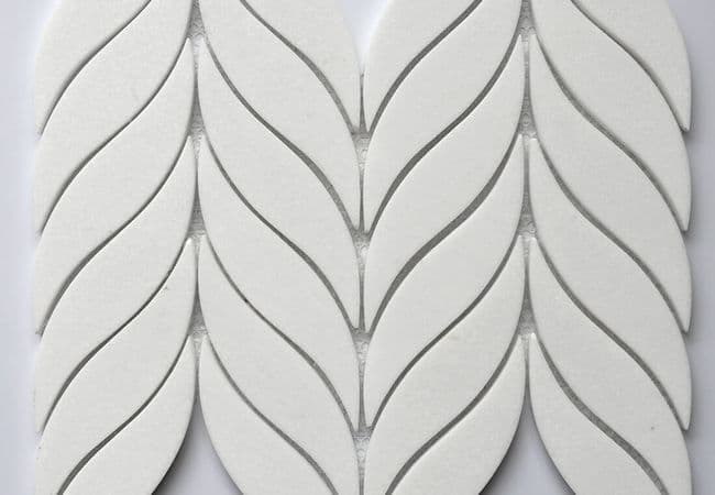MDR Marble Mosaic Wide Leaf Thassos — MDR Stone