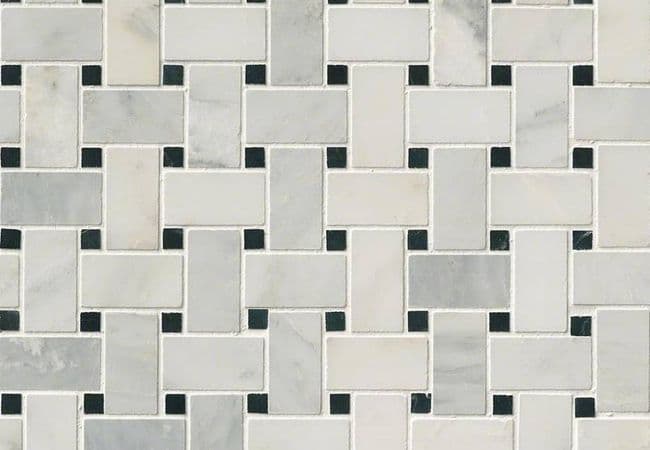 MSI Arabescato Carrara Basketweave Tile — MSI Surfaces
