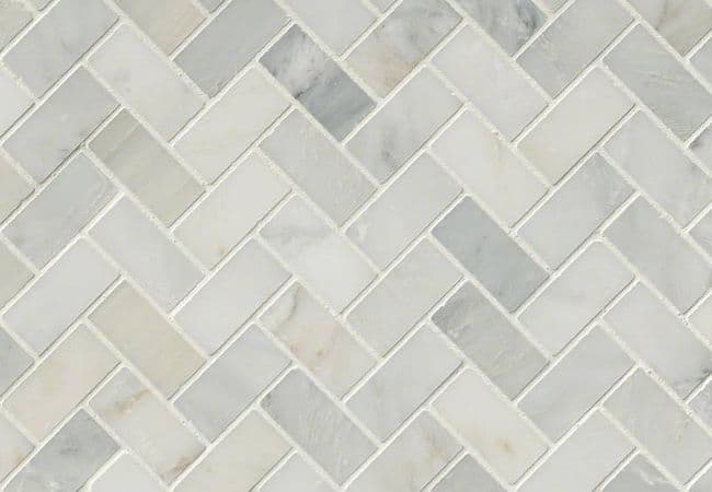 MSI Arabescato Carrara Herringbone Pattern, MSI Surfaces