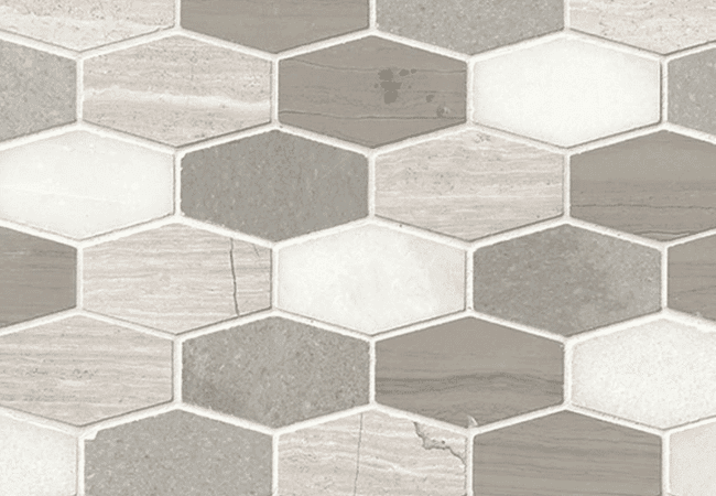 MSI Bellagio Blend Elongated Hexagon Mosaic Tile, MSI Surfaces