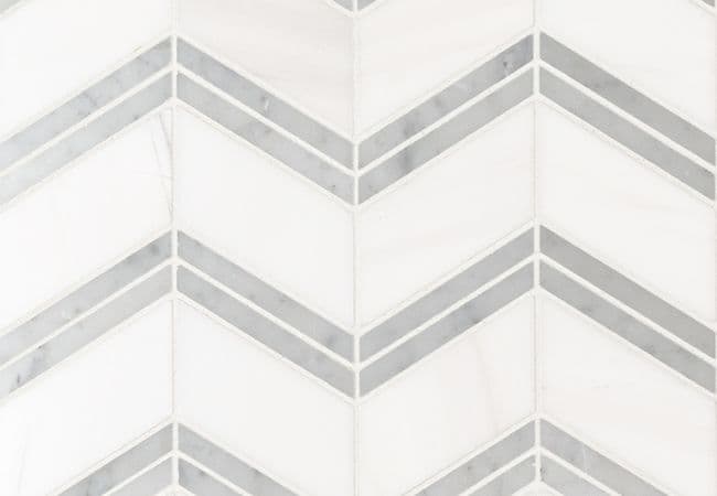 MSI Bianco Dolomite Marble Chevron Pattern, MSI Surfaces