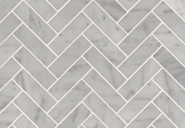 MSI Carrara White 1x3 Herringbone Polished, MSI Surfaces