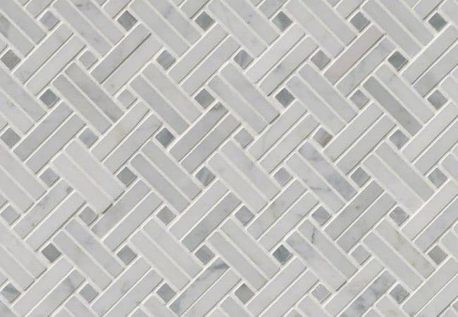 MSI Carrara White Basketweave Tile Polished, MSI Surfaces