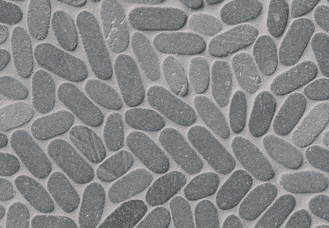MSI Sliced Coal Pebbles Mosaic — MSI Surfaces