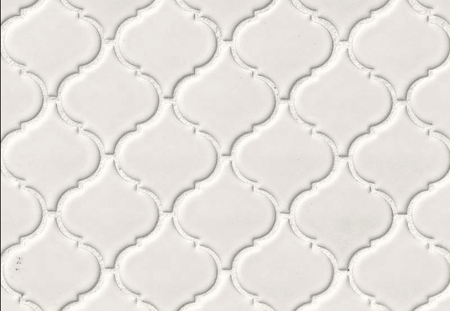 MSI White Glossy Arabesque Pattern Mosaic — MSI Surfaces