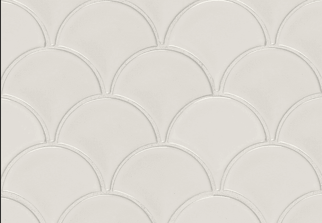 MSI White Glossy Fish Scale Mosaic Porcelain Mosaics, MSI Surfaces
