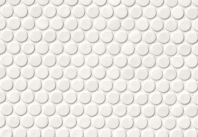 MSI White Glossy Penny Round Mosaic — MSI Surfaces