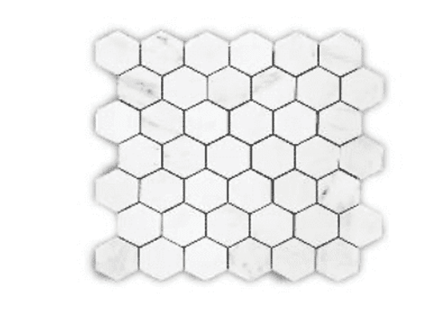 Mango Tile Alps Oriental White 1 Hexagon Polished MG602, Mango Tile and Mosaics