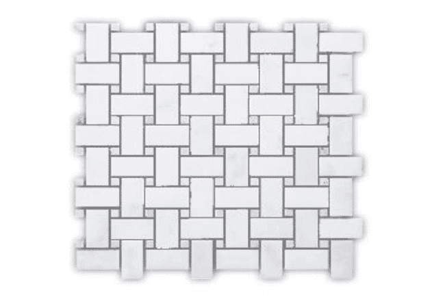 Mango Tile Alpsoriental White Basket Weave Matt MG606, Mango Tile and Mosaics