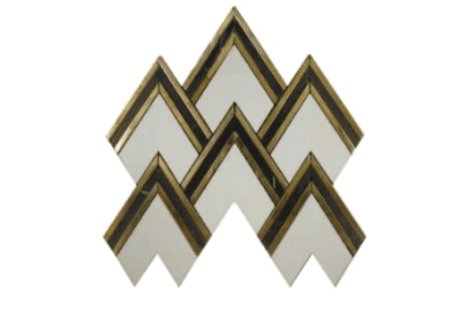 Mango Tile Aurora Herringbone Gold MG824, Mango Tile and Mosaics