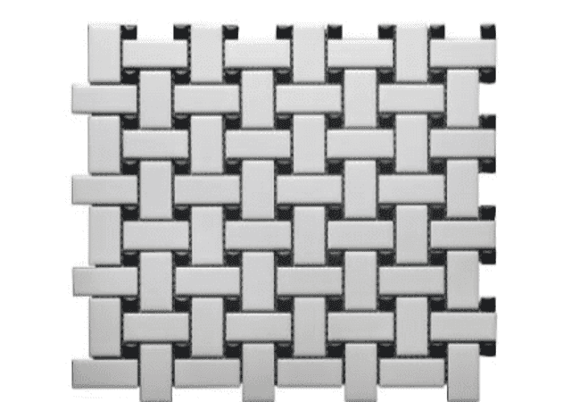 Mango Tile Basket Weave Black Dot Gl1sa2d, Mango Tile and Mosaics
