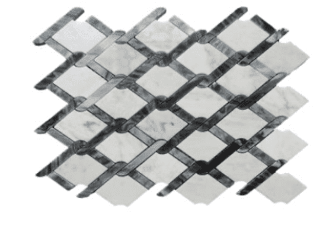 Mango Tile Diamond Weave Grey MG616, Mango Tile and Mosaics