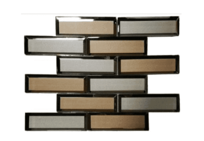 Mango Tile Fall 3d 2x6 Bevelled Glass MG5904, Mango Tile and Mosaics