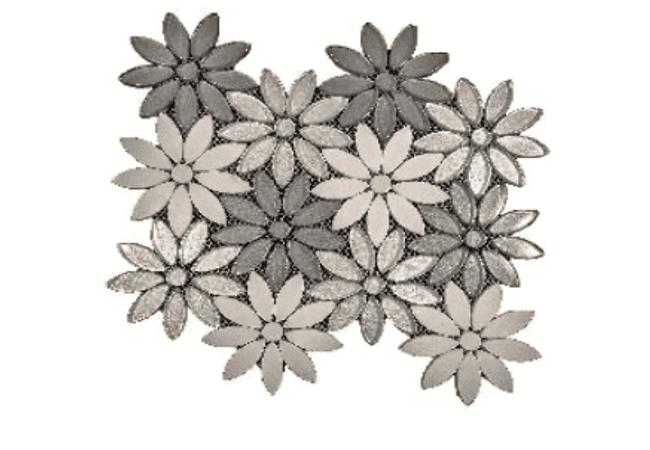 Mango Tile Lily Silver MG686, Mango Tile and Mosaics