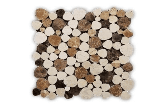 Mango Tile Palm Beach Stone Emperador Mix MG647, Mango Tile and Mosaics