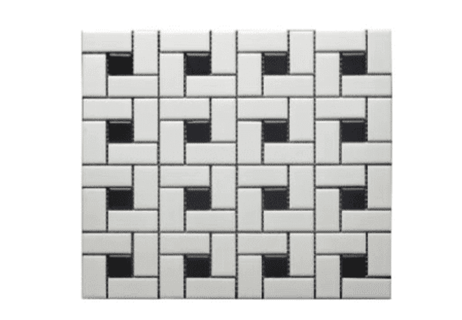Mango Tile Pinwheel Black Dot Gl3ka2b, Mango Tile and Mosaics