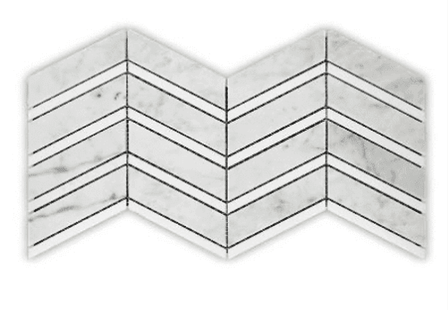 Mango Tile Roma Grey Chevron MG895, Mango Tile and Mosaics