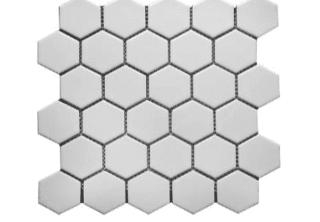 Mango Tile White Hexagon Ems5a21, Mango Tile and Mosaics