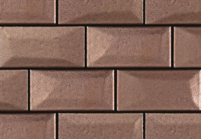 Midgley West Libra Copper Mosaic Tile 2"x4" (Tile 12"x15") - Glossy, Midgley West