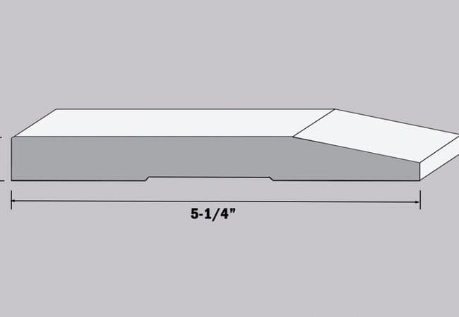 NAF - Floors@Work MDF Primed Modern Edge Bevel Baseboard 5 1/4", NAF Flooring