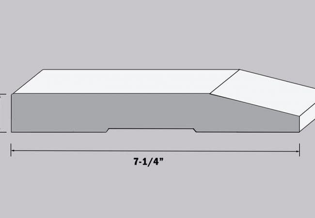 NAF - Floors@Work MDF Primed Modern Edge Bevel Baseboard 7 1/4", NAF Flooring