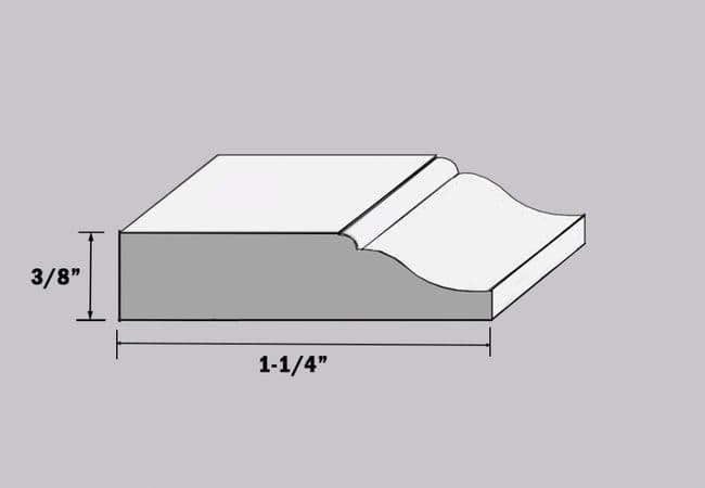 NAF - Floors@Work MDF Primed Colonial Shoe Mould 1 1/4" x 10'