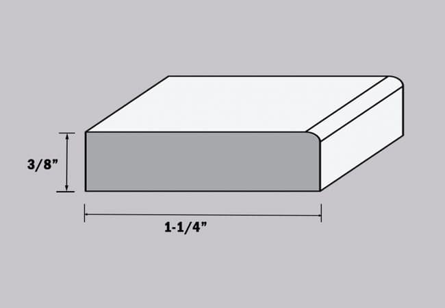 NAF - Floors@Work MDF Primed Flat Stock Shoe Mould 1 1/4" 3/8" 10'