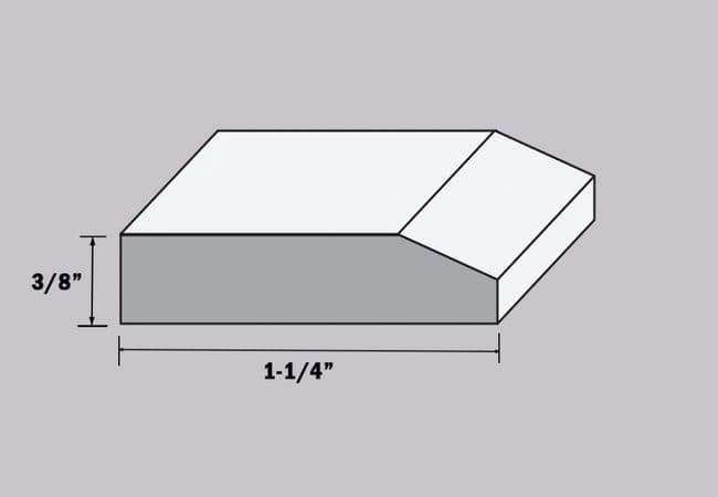 NAF - Floors@Work MDF Primed Modern Edge Bevel Shoe Mould 1 1/4" x 10'