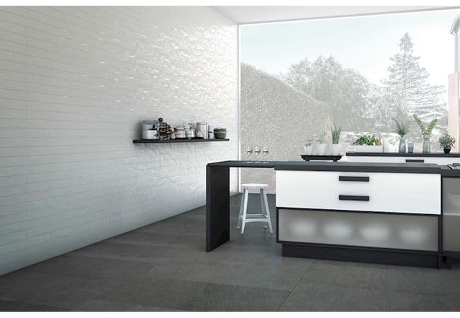 Neshada Tile Maiolica White Gloss 3" x 12" Ceramic, Neshada Tile & Stone