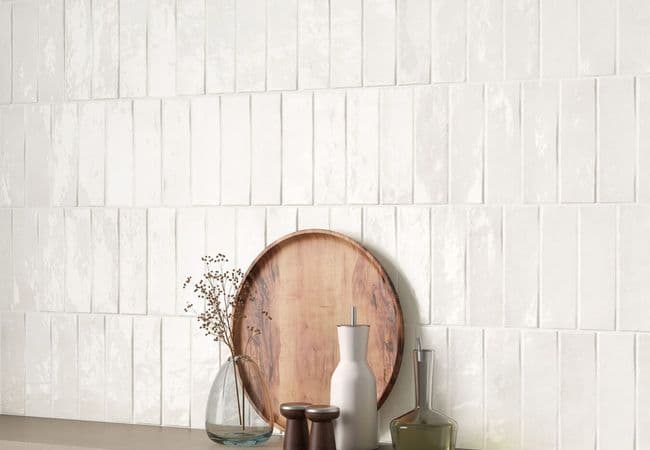 Neshada Tile Vita White Gloss 2" x 6" Ceramic, Neshada Tile & Stone