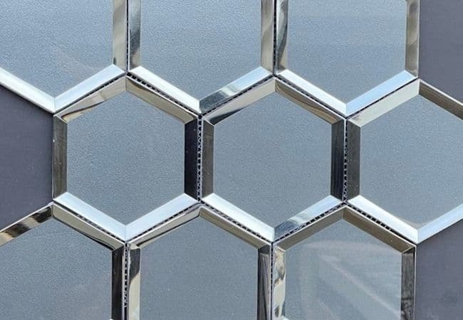 Neshada Tile Diamante Grigio Hex Glass Mosaic DGMTHEXBELEGLA4, Neshada Tile & Stone