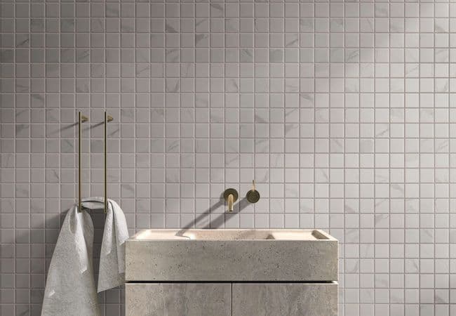 Neshada Tile Statuario Matt Square Porcelain Mosaic 2" x 2", Neshada Tile & Stone