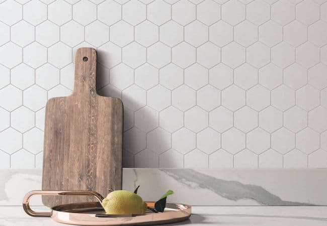 Neshada Tile Thassos 3" Hexagon Polished Marble Mosaic, Neshada Tile & Stone