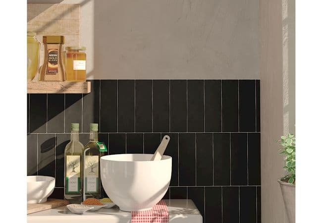 Neshada Tile Borgo Noir Crackle Gloss 2.5" x 8" Porcelain, Neshada Tile & Stone