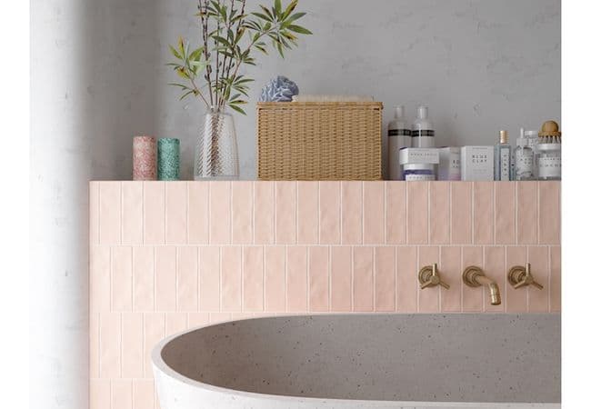 Neshada Tile Borgo Pink Matte 2.5" x 8" Porcelain, Neshada Tile & Stone