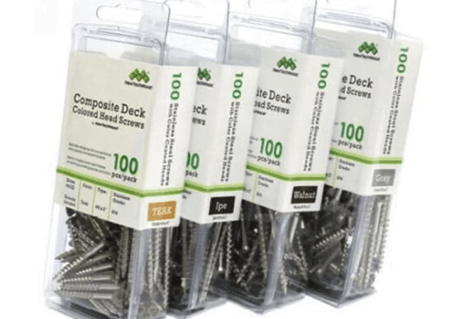 NewTechWood Colored Screws Available to match UH02 Decking Boards, Newtechwood