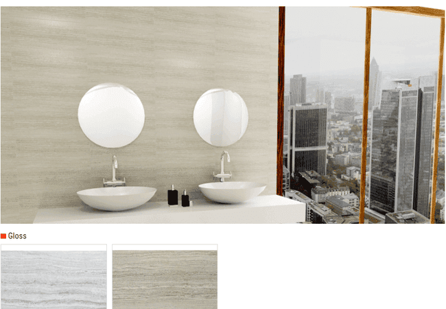 Olympia Allure Gloss Ceramic Tiles Colors: Grey and Taupe Size: 8x20