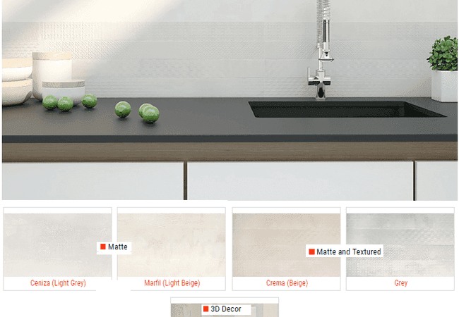 Olympia Cast Matte Ceramic Wall Tiles Size: 12" X 35"