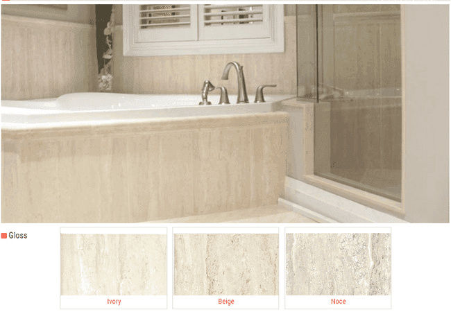 Olympia Classic Tra Gloss Ceramic Wall Tile Color: Ivory, Beige, Noce Size: 10 X 16 & 8 X 10, Olympia Tile