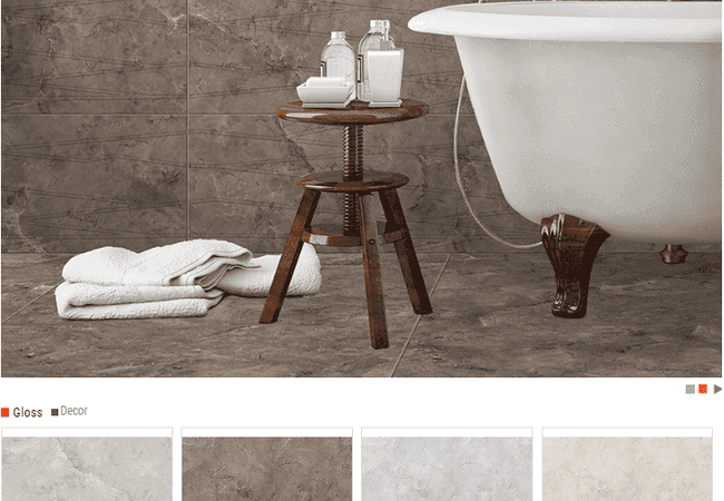 Olympia Concorde Gloss Ceramic Wall Tile Colors: Beige, Brown, Grey, Ivory Size: 10 X 35, Olympia Tile